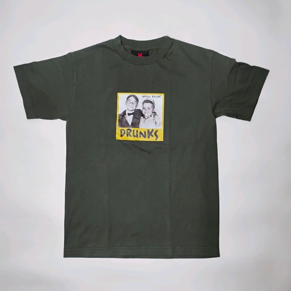 Serial Killer Men's Green Tshirt Size S Drunks 1990's VTG Y2K Streetwear Punk